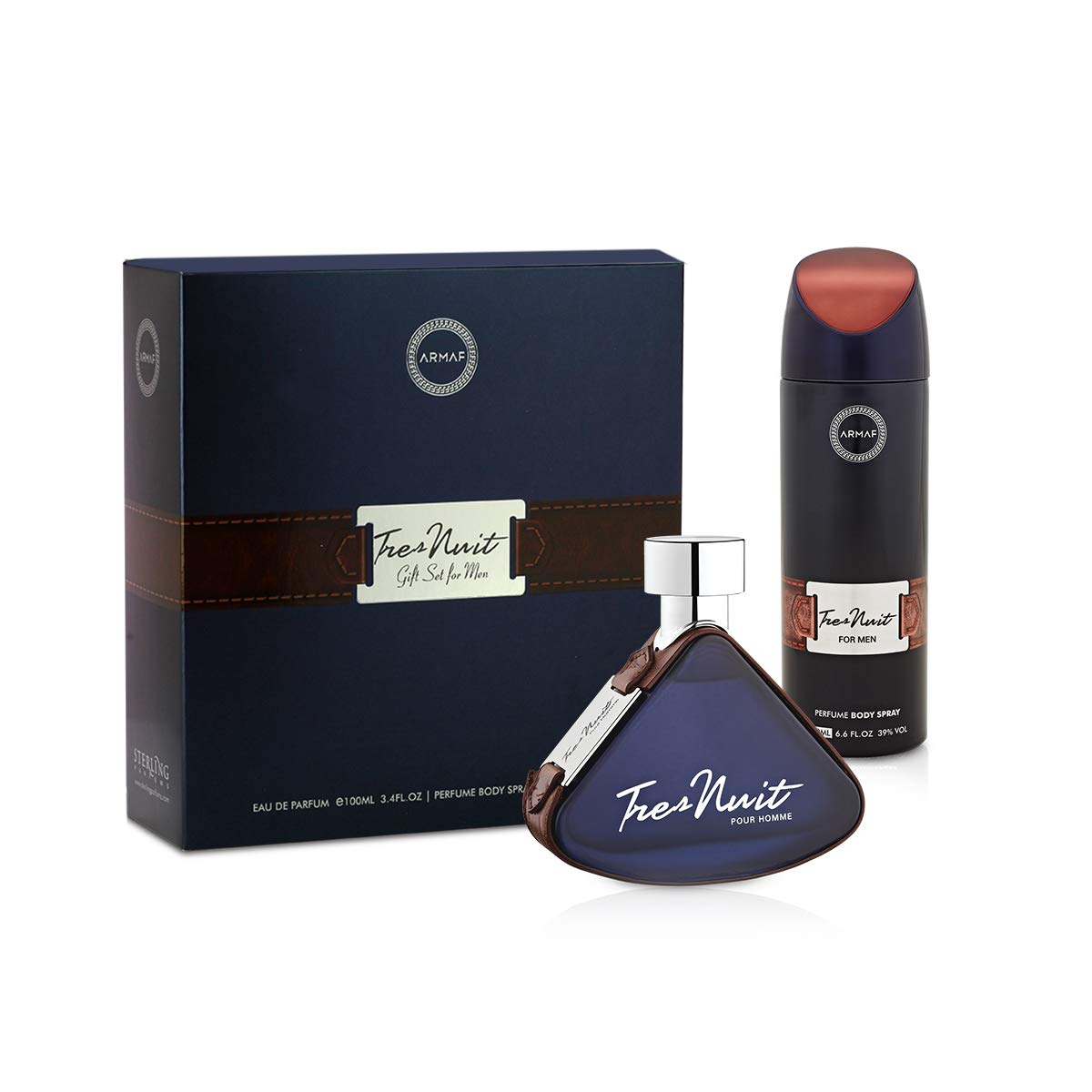 618M9AF7HaL.jpg Armaf Tres Nuit Pour Homme Edt 100ml Gift Set + Deo Spray - Image 1
