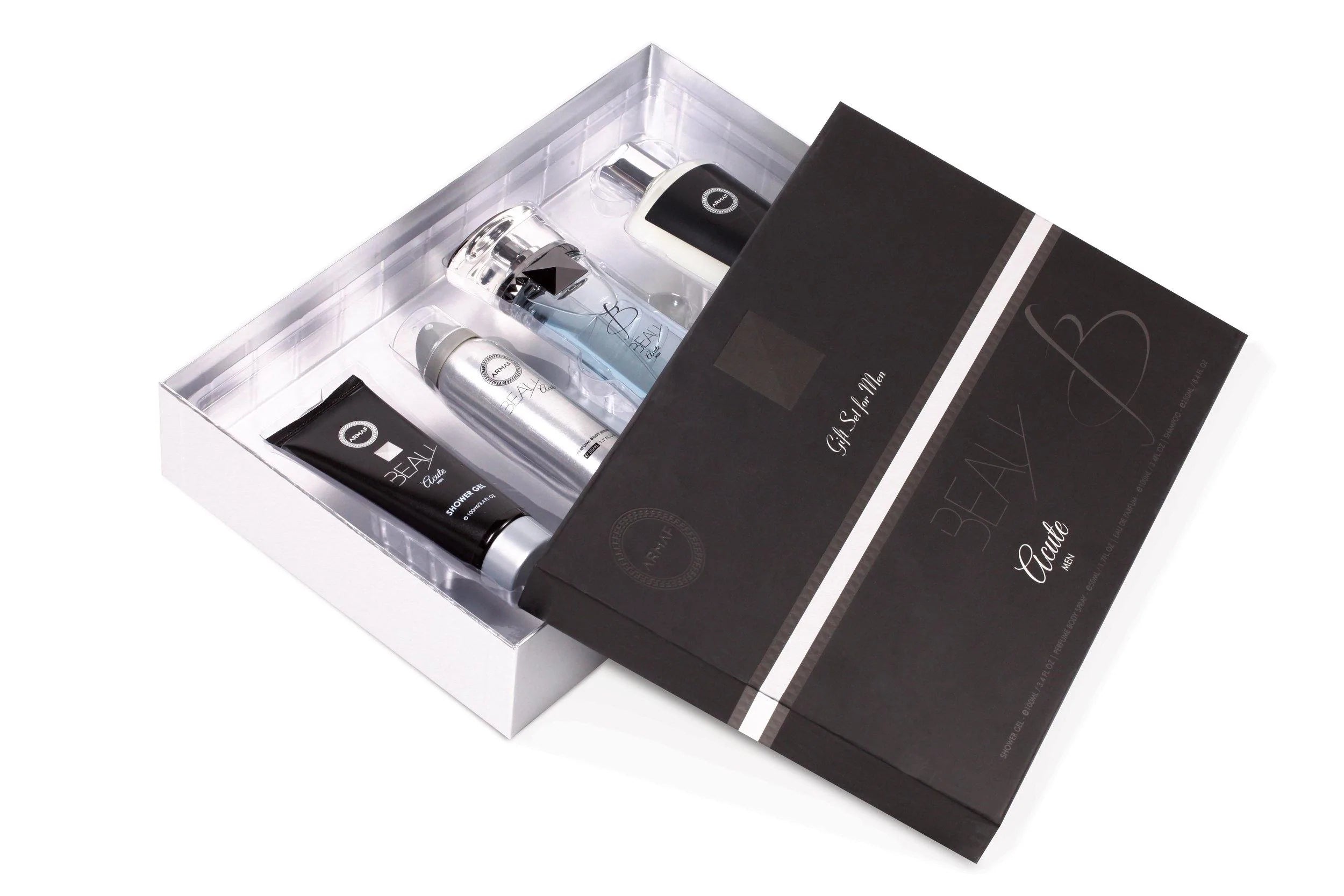 GiftSetArmafBeauAcuteMenEdp100ml_SG.jpg Armaf Beau Acute Men Edp 100ml Gift Set + Shower Gel - Image 1