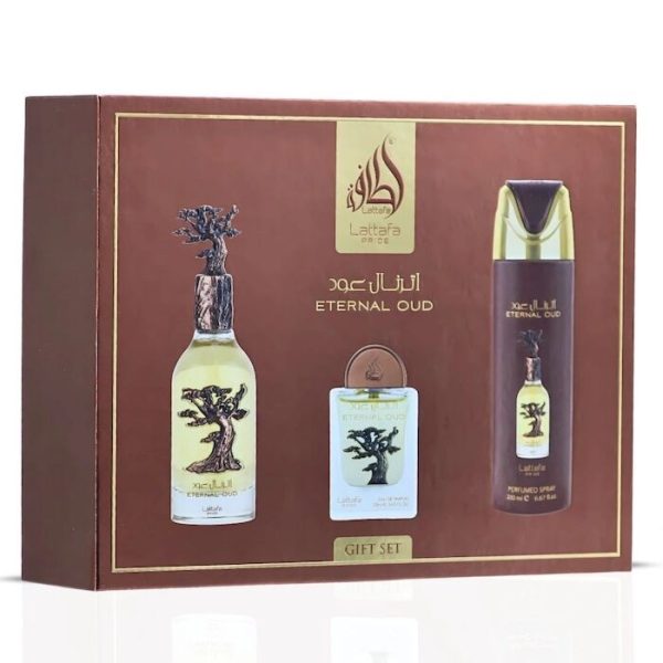 Lattafa Pride Eternal Oud EDP 100ml 3 Piece Gift Set