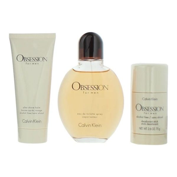 Calvin Klein Obsession EDT 125ml 3-Piece Gift Set For Men